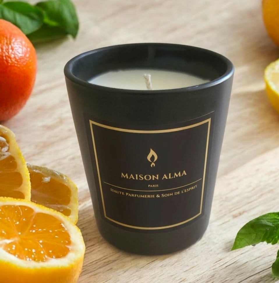Bougie "Zeste d'Azur" - Maison Alma